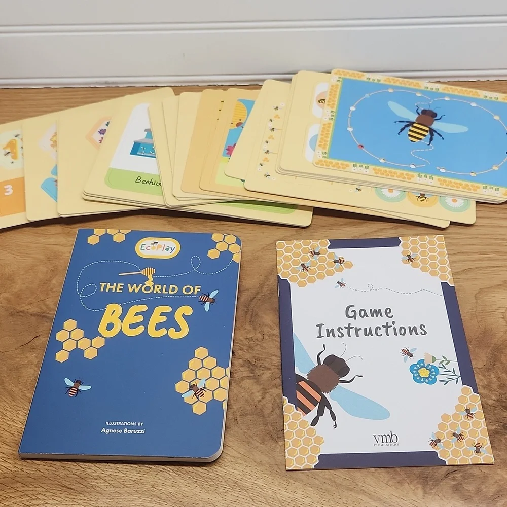EcoPlay Bees Educational Toy Set - 20 Game Boards, Book All About Bees - Picture 2 of 4